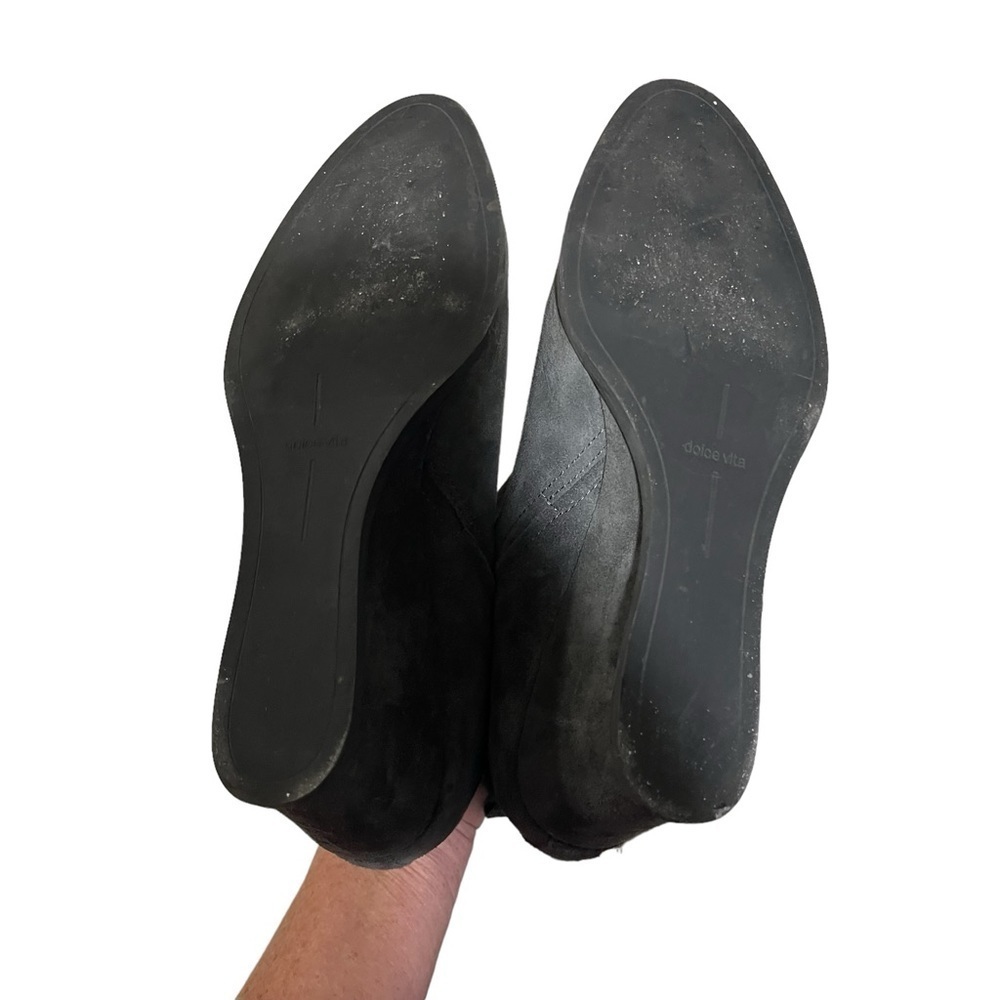 Dolce Vita Garry Suede Wedge Booties Gray Size 11 - Picture 9 of 11